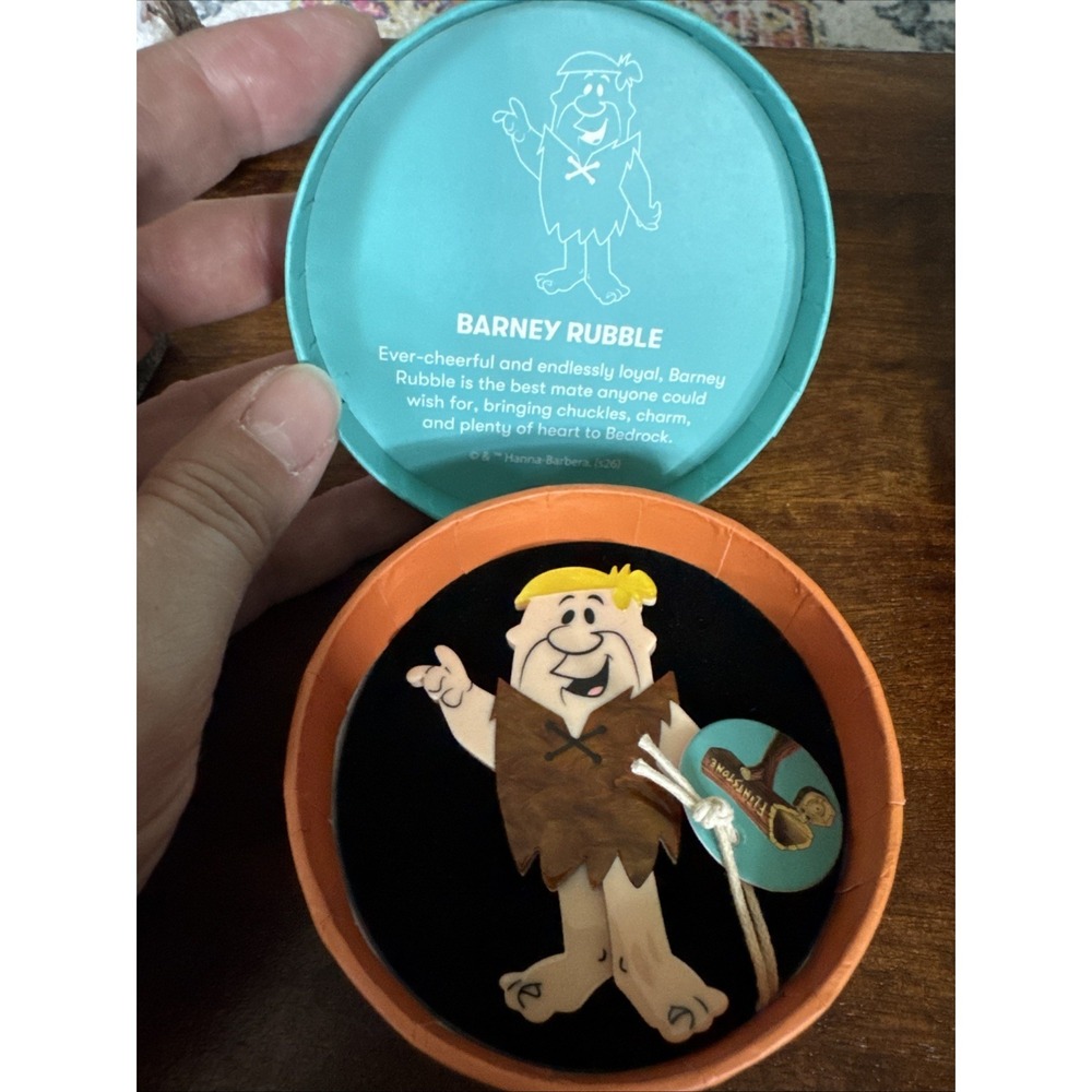 Erstwilder The Flintstones Barney Rubble Brooch , NIB Never Worn
